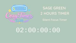 🩵 2 Hours Sage Green Aesthetic Countdown Timer | Screensaver, Wallpaper & Study screenshot 5