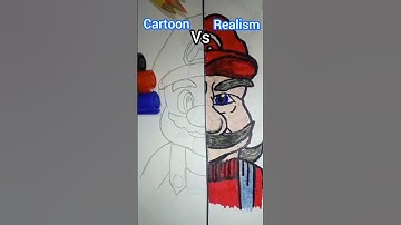 One drawing but 2 ✨different✨ styles 😳#IMTGART#viral #short#mario #artwork