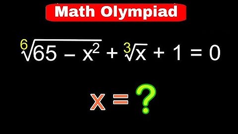 Math Olympiad | A Nice Radical Problem | Find the Value of x