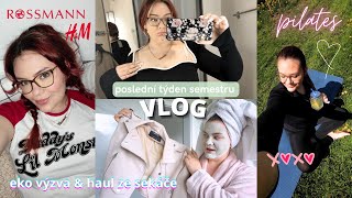 VLOG | konec semestru, haul ze sekáče, cvičím pilates, genesis eko-výzva, nákupy v H&M