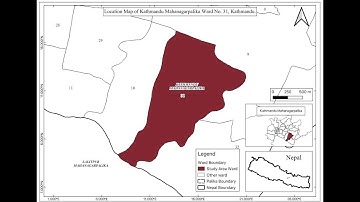 Study area Map using QGIS || Nepali||