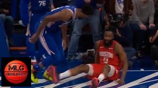 Joel Embiid Murders James Harden with Hard Block | Sixers vs Rockets