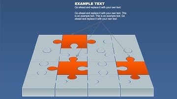 3D Puzzle Keynote charts for Presentation