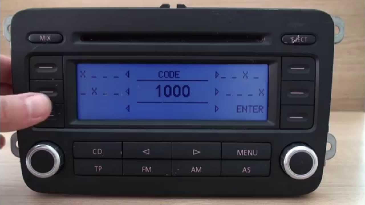 Как снять магнитолу фольксваген туран Volkswagen - RCD 300 - Visteon dekodiranje pomoću koda - YouTube
