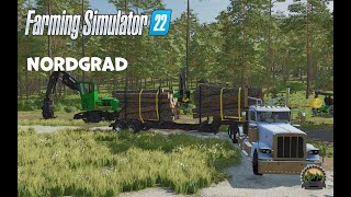 FS22🌲Nordgrad v2.0.0.0🌲Logging 🌲Peterbilt 389 🌲John Deere 2454 D