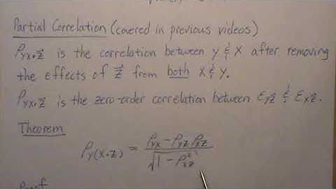 Semipartial (Part) Correlation (part 1/2): General Concept
