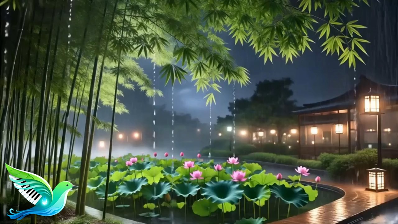 Gentle Rain Layers and Relaxing Piano Music for Emotional Healing and Restful Night
