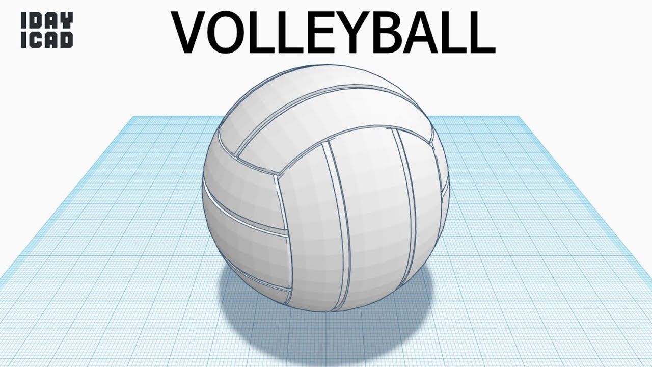 [1DAY_1CAD] VOLLEYBALL (Tinkercad Knowhow / Style / Education) YouTube