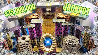 (MUST SEE) HIGH RISK COIN PUSHER $4,000,000.00 BUY IN! WON OVER $35,000,000.00!!! JACKPOT!!!