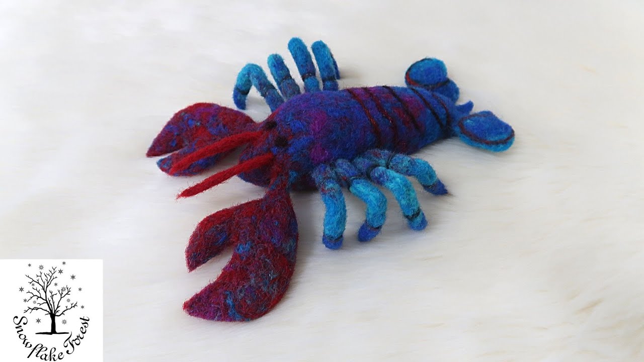 NEEDLE FELTING Lobster Time Lapse YouTube