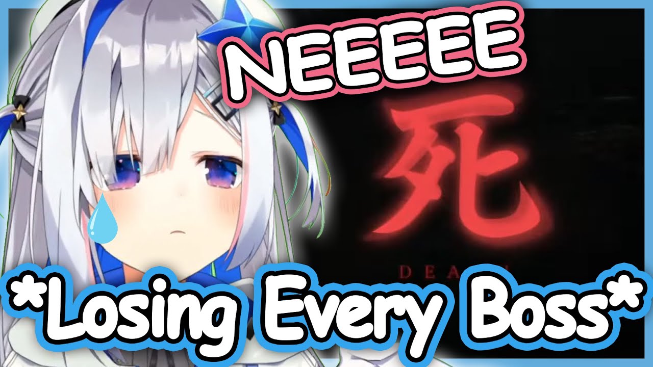 Kanata Feels Frustrated As She Cant Win Any Boss In 3 Hours Stream【Amane Kanata】【Hololive】