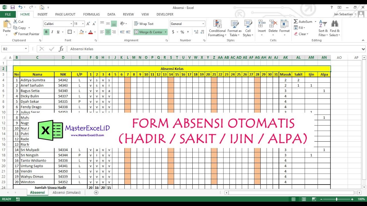 Membuat Form Otomatis Di Excel