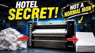 Hotel Laundry Secret | GIRBAU Flatwork Ironer Explained⭐⭐⭐⭐⭐
