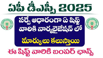 AP DSC 2025 Survey Normalization Marks | AP DSC 2025 SGT Survey Cut off Marks | AP DSC 2025 Update