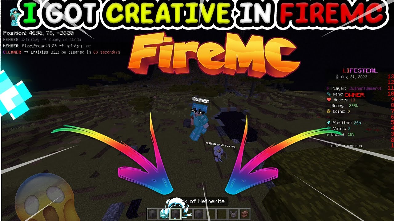 I Got Creative In Fire Mc @PSD1 || How To Get Creative Mode in ...