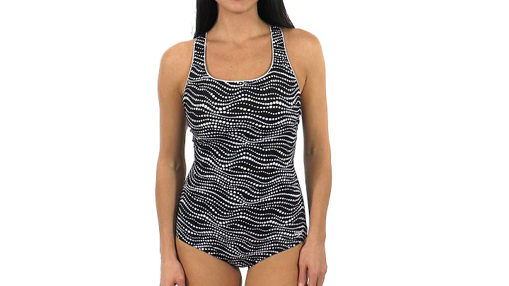 Speedo Ocean Dot Ultraback One Piece w/ Piping | SwimOutlet.com