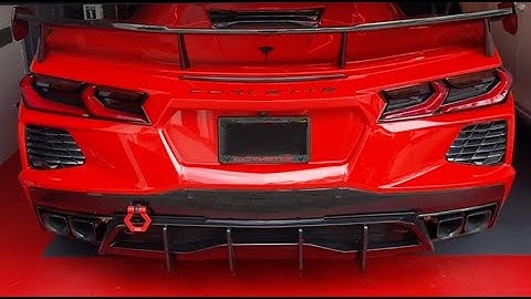 EOS Rear Diffuser fins install and review C8 Corvette Stingray Fairly easy mod carbon flash metallic