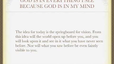 30 - A Course in Miracles