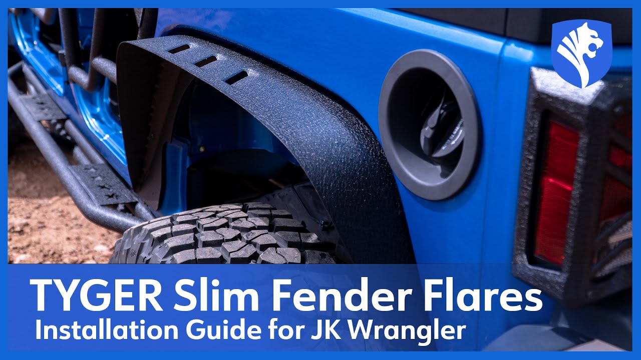 Slim Fender Flares for Jeep Wrangler JK | Install Guide | TYGER AUTO -  YouTube