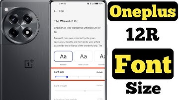 How to change font size in Oneplus 12R || Oneplus 12R me font size kaise change kare ||