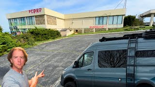 I had to leave my campsite at an abandoned hotel