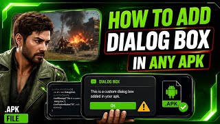 🔥 How to Add a Custom Dialog Box in Any APK! 🔥SL DEMON 👿