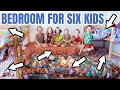 LARGE FAMILY KIDS BEDROOM SETUP (6 kids in one room)