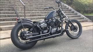 ドラッグスター チョッパー バイク 250cc ﾄﾞﾗｯｸﾞｽﾀｰ250／ﾌﾞﾗｯｸﾁｮｯﾊﾟｰ FACTION co.ltd. - YouTube