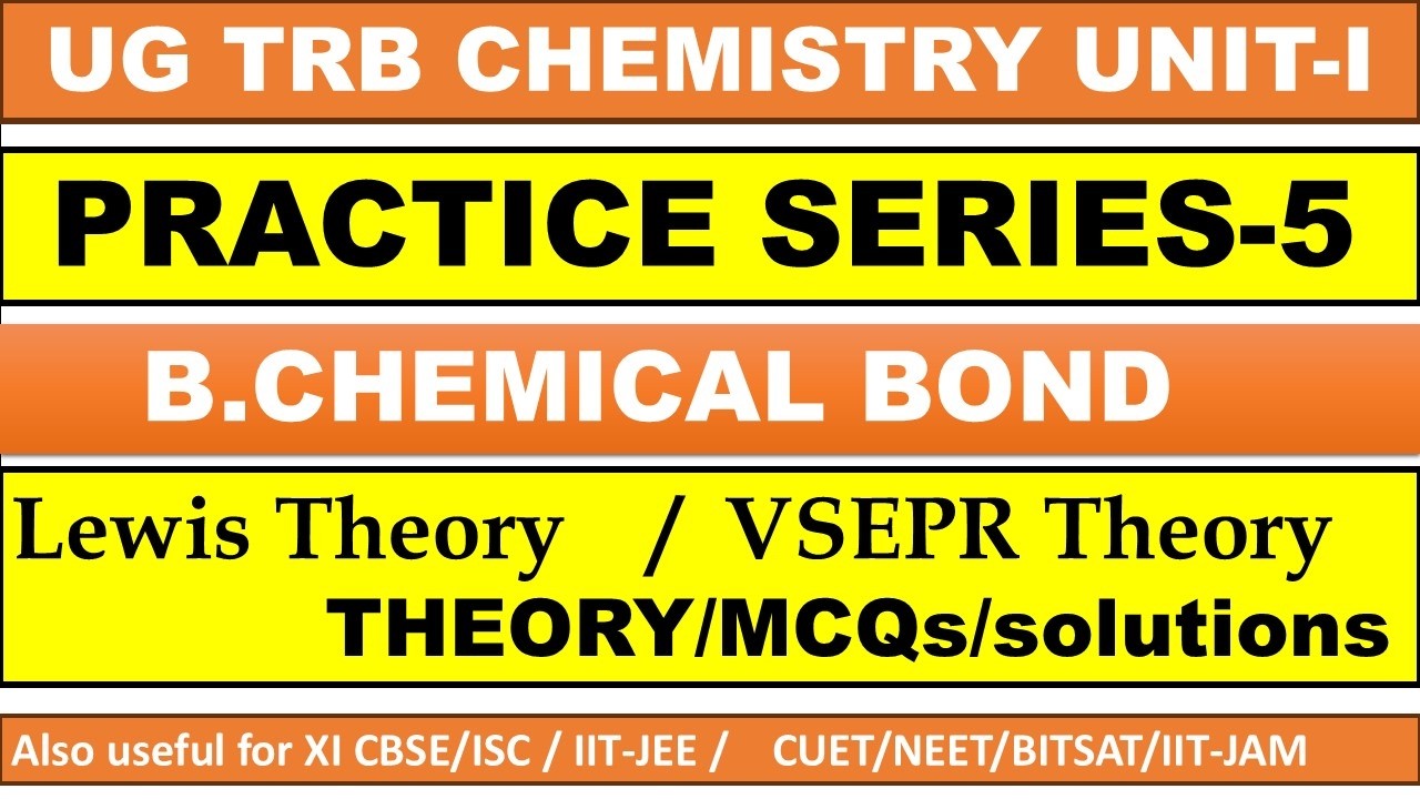 MCQs on  Chemical bond VSEPR theory/UG TRB Chemistry 2026/Probable Questions fully solved