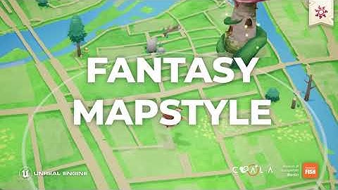 COALA UE4 Real World Map Plugin - Style "Fantasy"