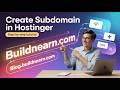 How to create a subdomain and install WordPress in Hostinger