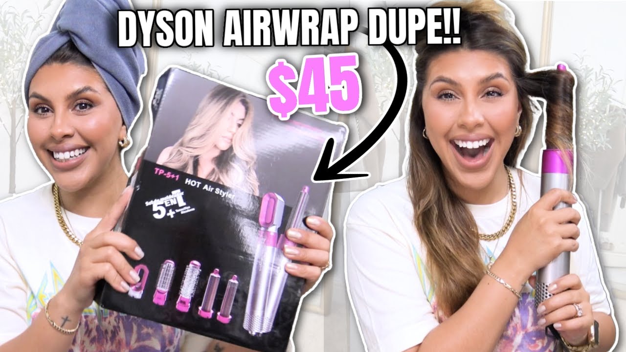 OMG! 🤯 DOES IT WORK?! DOES IT LAST?! DYSON AIR WRAP DUPE FIRST IMPRESSION  & 6 HOUR WEAR TEST! 