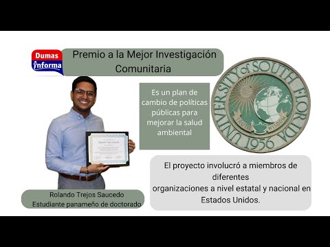 Panameño es reconocido en USA por trabajos de investigación comunitaria