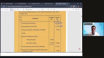 Intermediate Paper 4:CMA | Topic: Cost Sheet | Session 1 | 28 Nov, 2025