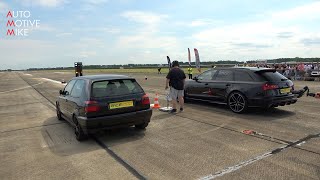 510HP VW GOLF MK3 VR6 Turbo vs 820HP Audi RS6