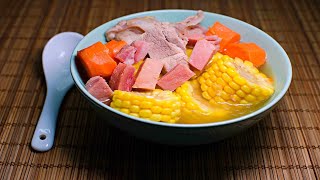 粟米肉排火腿紅蘿蔔湯/Corn Steak, Ham and Carrot Soup