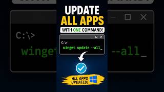 🔥 How to Update All Apps in Windows with One Command (winget update --all) #techtips #shorts #pctips