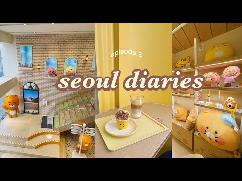 seoul diaries ☁️ | shopping haul at kakao&line friends, butter stationery and cafes