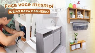 Ideias de organização para o banheiro- Não jogue fora PORTA DE GUARDA ROUPA antes de ver esse video