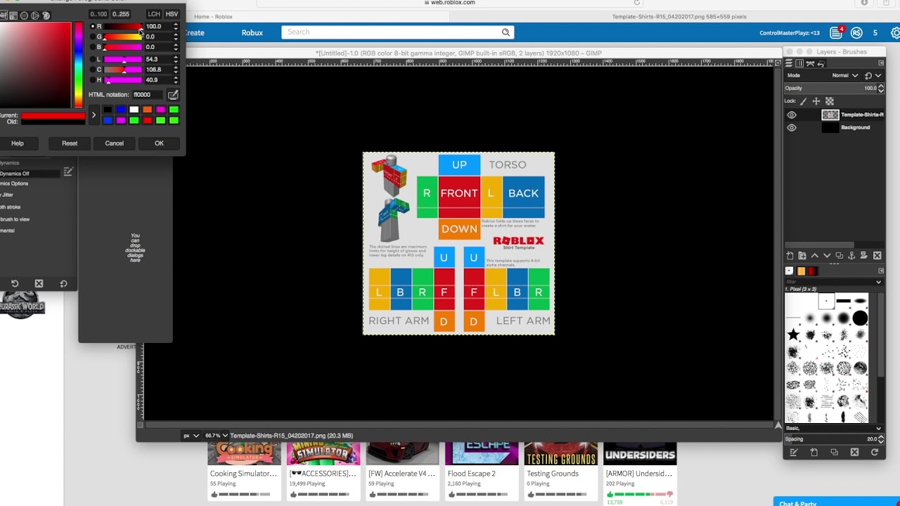 How To Make A Roblox Shirt 2018 Youtube - how to make a shirt in roblox using gimp