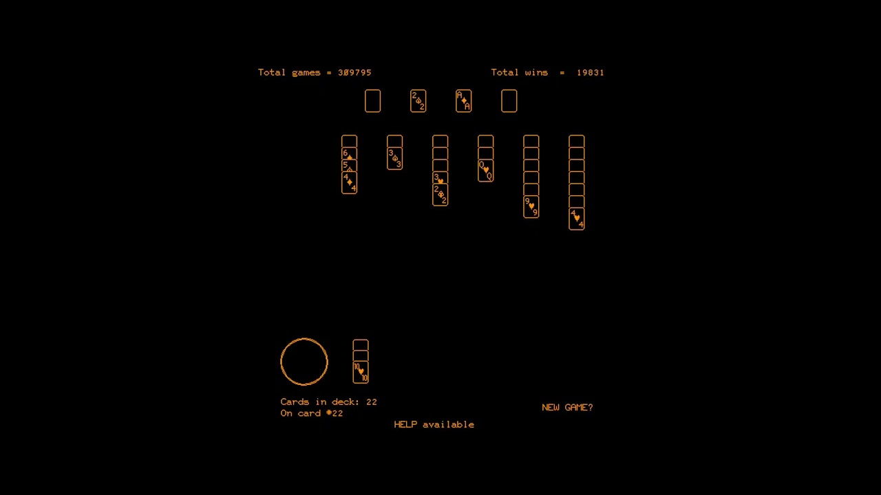 Solitaire (1977) – PLATO Game