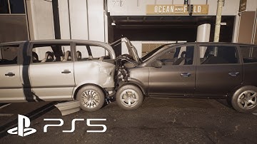 Car Crash Tests Unreal Engine 5 (PS5) The Matrix Awakens