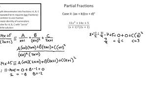 A-level Mathematics 9709: Partial fractions case II
