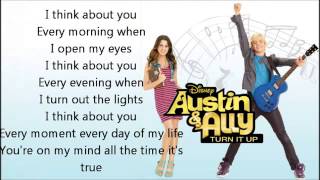 Video thumbnail of "12   I Think About You Lyrics FULL SONG   Ross Lynch   Austin  Ally"