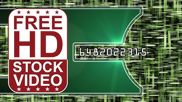Free Stock Videos – abstract digital hi-tech green frame with digital numbers 2D animation
