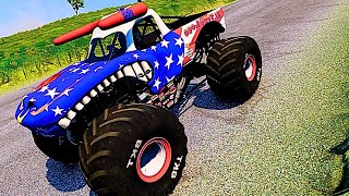💀 Monster Jam Speed Death Jump | SKELETOR Insane Stunt 🚗