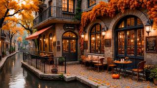 Autumn Jazz by the Lantern Canal 🍂 Cozy Old Town Café Ambience for Coffee & Quiet Morning