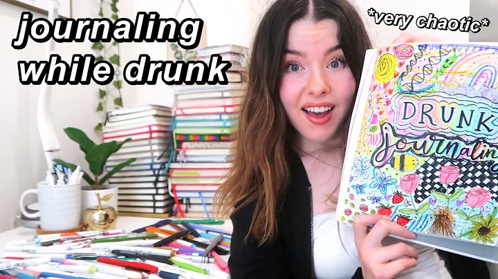 *very choatic* drunk journaling🥂🎨✨ // journal with me (crazy & colorful!)