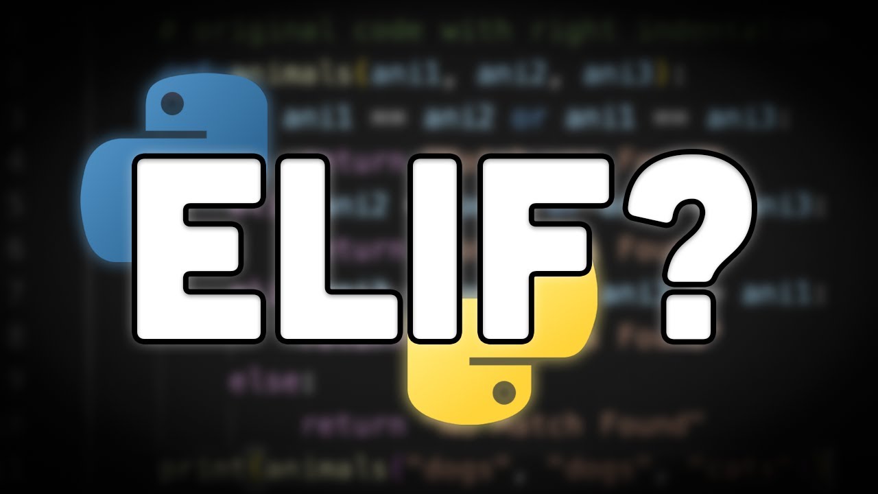 if, else and elif in Python - YouTube