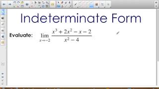 Limits in Indeterminate Form (Part 1) - Factoring